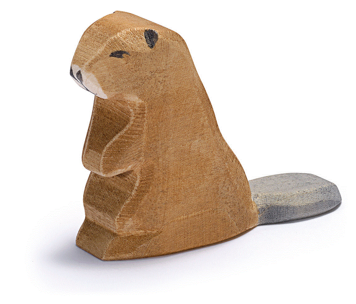 Ostheimer Holzfigur Biber sitzend