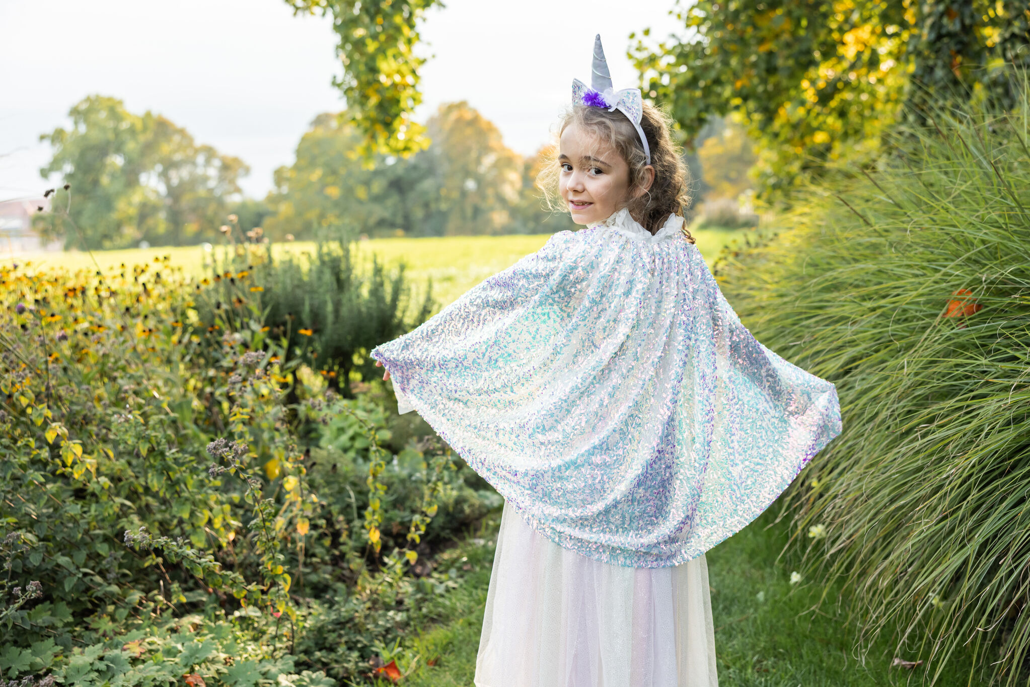 Great Pretenders Glitzernder Einhorn-Umhang mit Haarreif für Kinder
