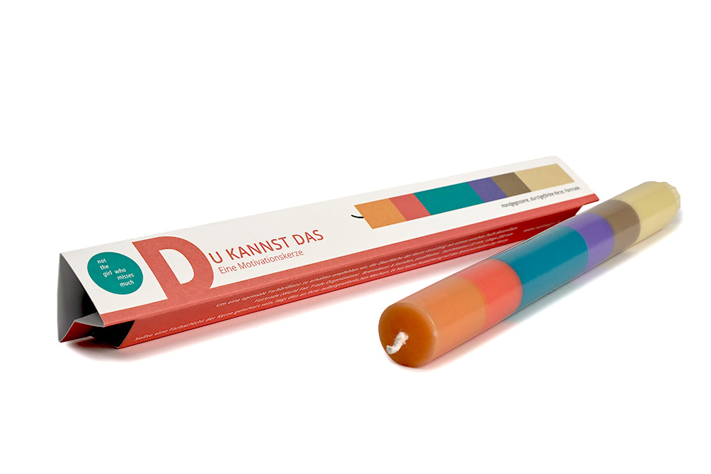 Kerze Du kannst das Handgemachte Fairtrade Grusskerze, 23cm hoch