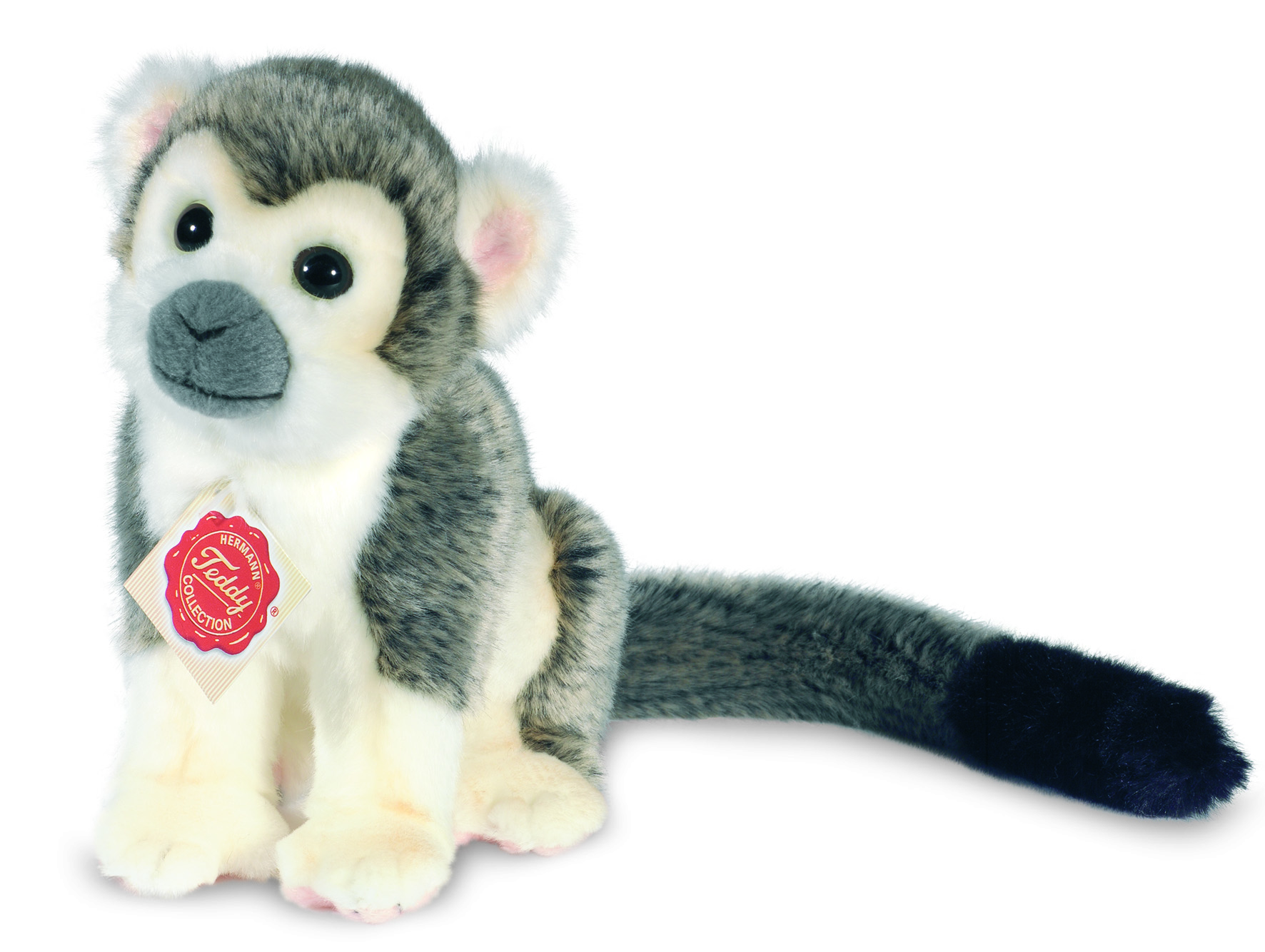 Hermann Teddy Äffchen grau 17 cm Stofftier Affe
