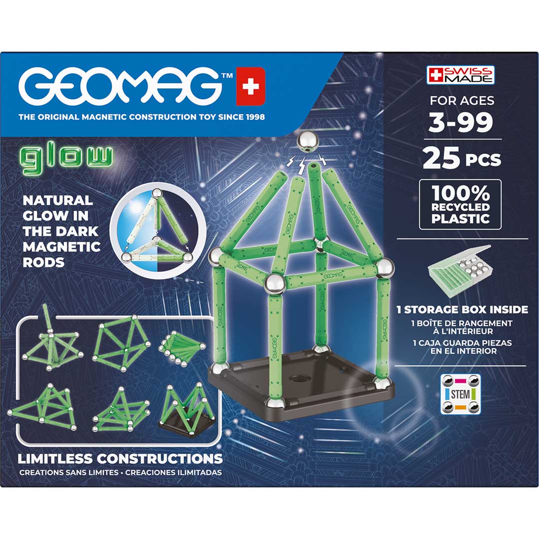 Geomag Glow Magnetbauset Recycled 25 nachtleuchtend