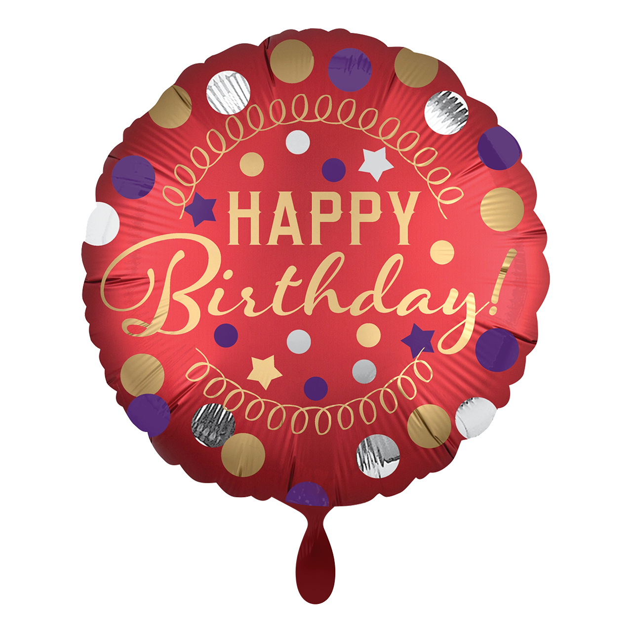 Folienballon rund Motiv Red Satin Party 18" 