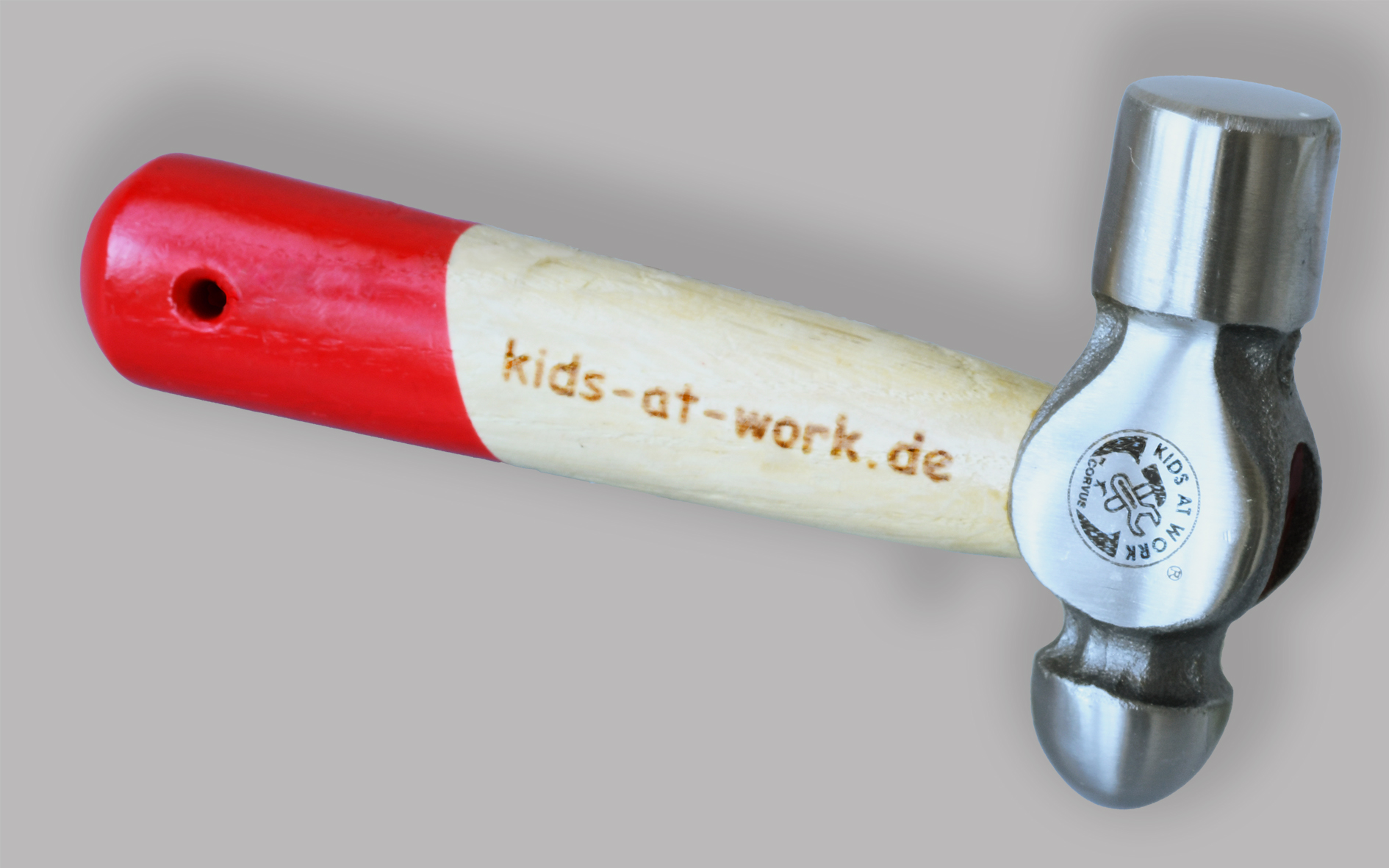 Kids at Work Kurzhammer – Eiche-Griff rot,340 gr.