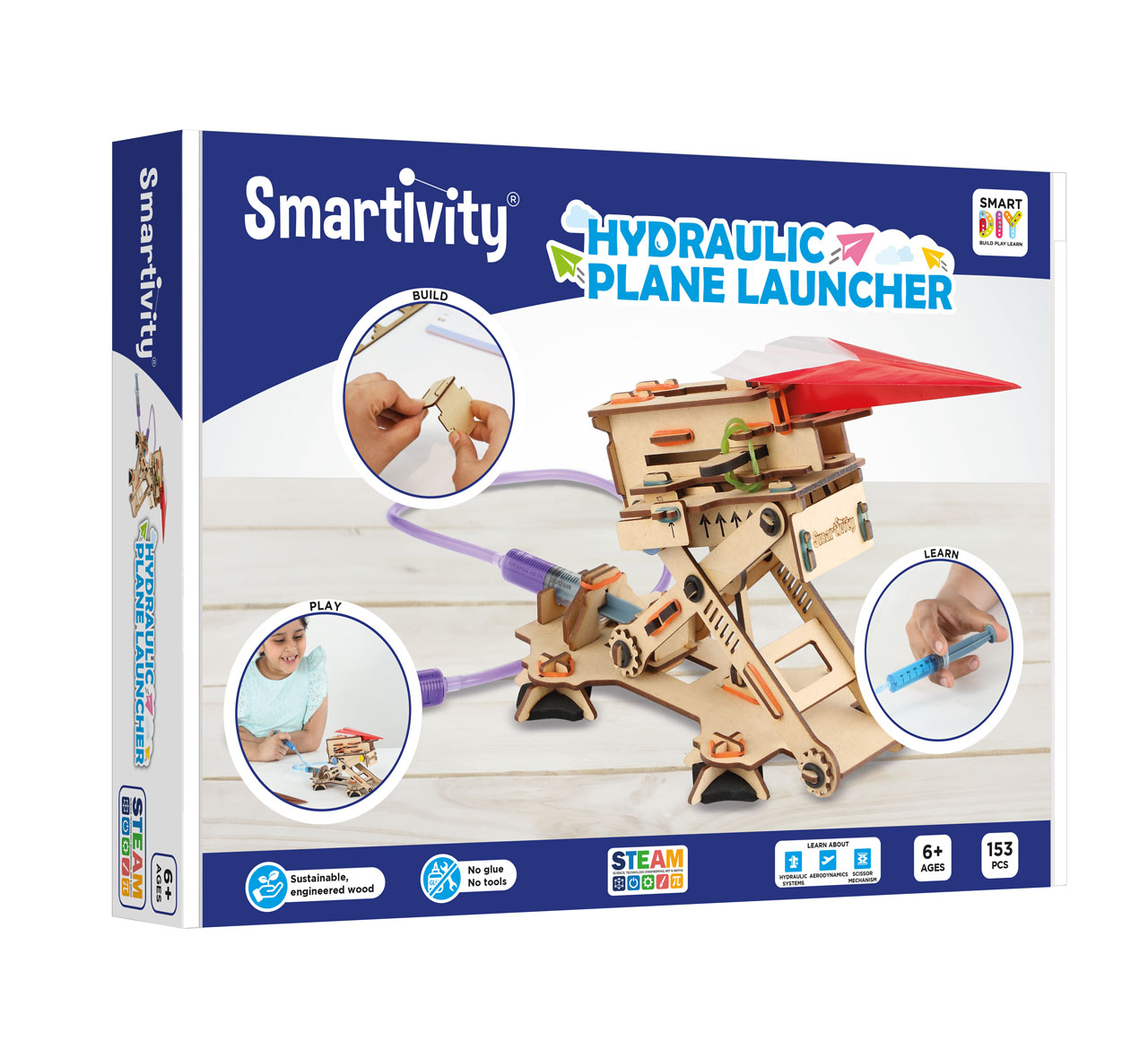 Smartivity Bausatz Hydraulic Plane Launcher Papierflugzeug Starter