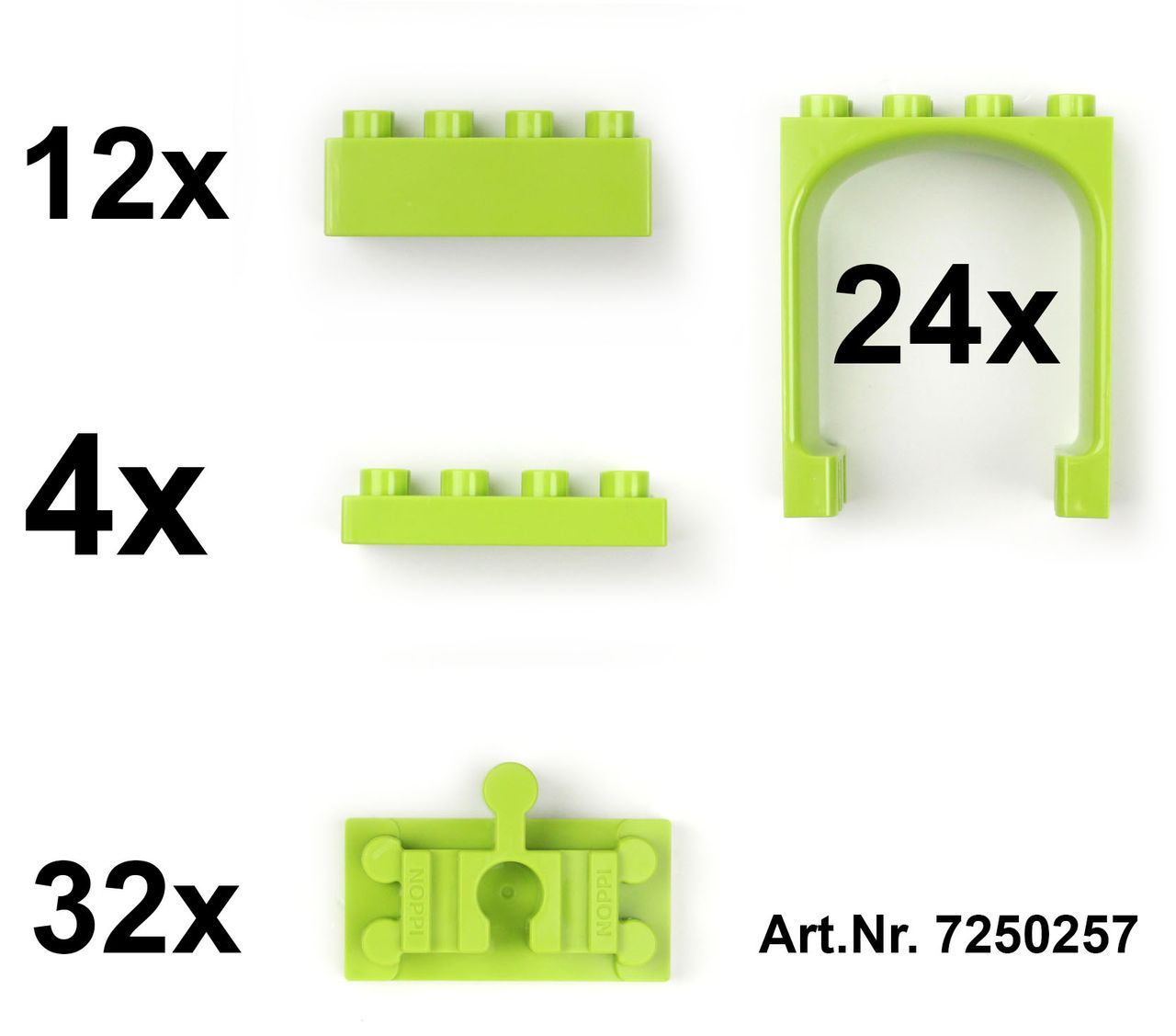 Noppi Eisenbahn-Erweiterung 4 Etagen Spirale 72 Teile  (Nur Kunststoffteile ohne Zug und Schienen)