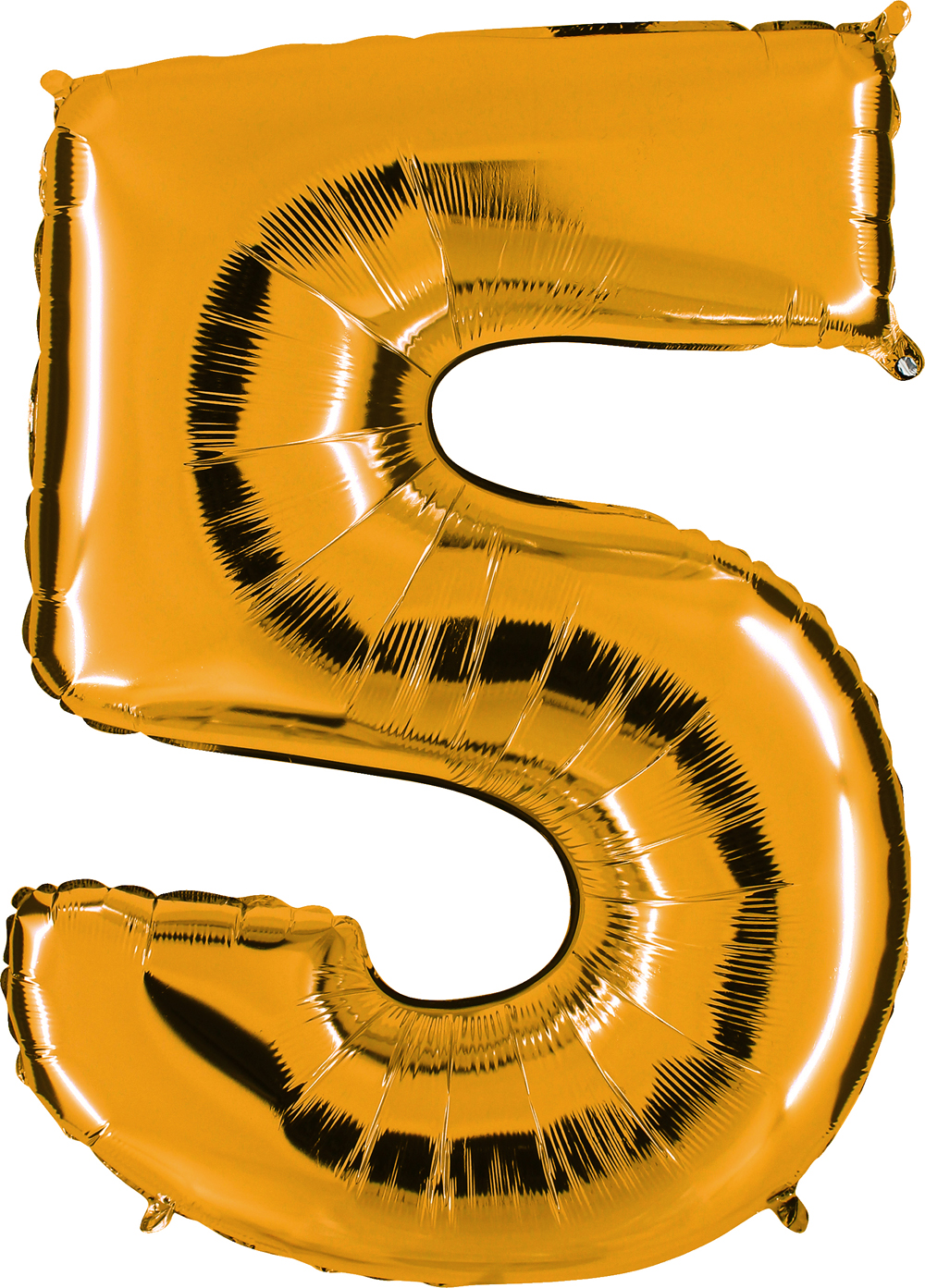 Zahlenballon 40" Folienzahl "5" Gold (Altgold)