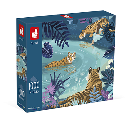 Janod Puzzle- Tiger im Mondschein 1000 Teile 