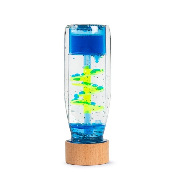 Petit Boum Move Bottle Spiral blue Sensorik Spielzeug Sensory Bottle