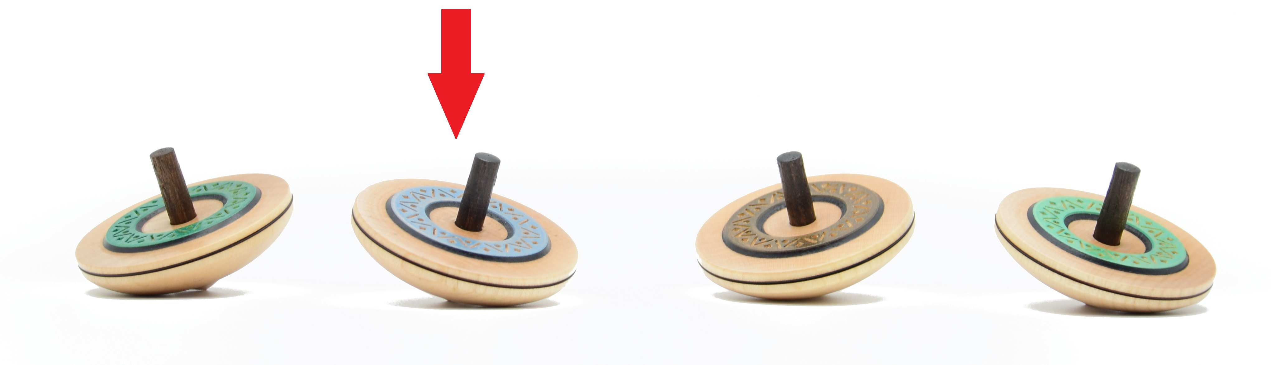 Mader Kreisel Jahreskreisel 2025 blaue Viper Holzkreisel aus der Kreiselmanufaktur