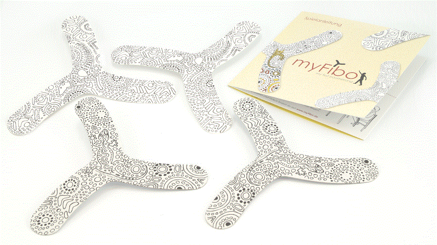 Tictoys MyFibo 4 Boomerangs zum Ausmalen