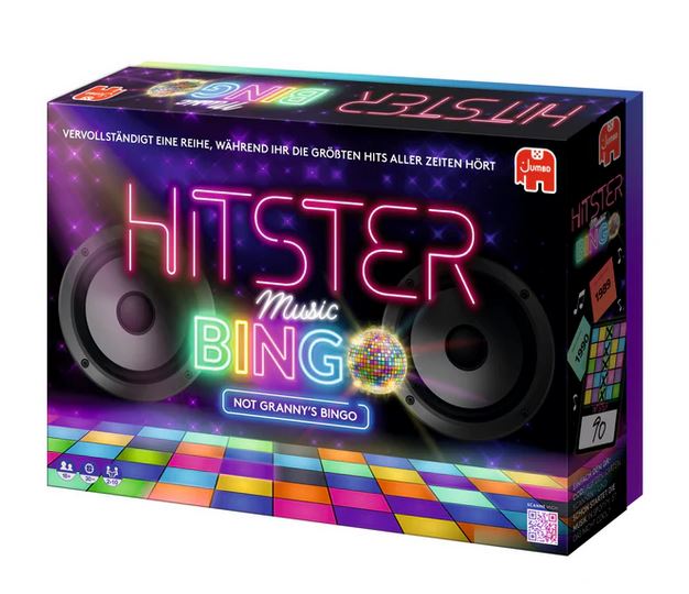 Jumbo Partyspiel Hitster Bingo Gesellschaftsspiel rund um die Musik