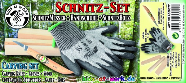 CORVUS Schnitthemmende Handschuhe Größe 5/XS KIDS AT WORK 
